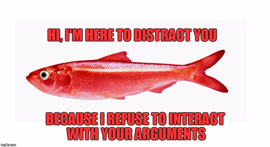 red herring fallacy sentence examples